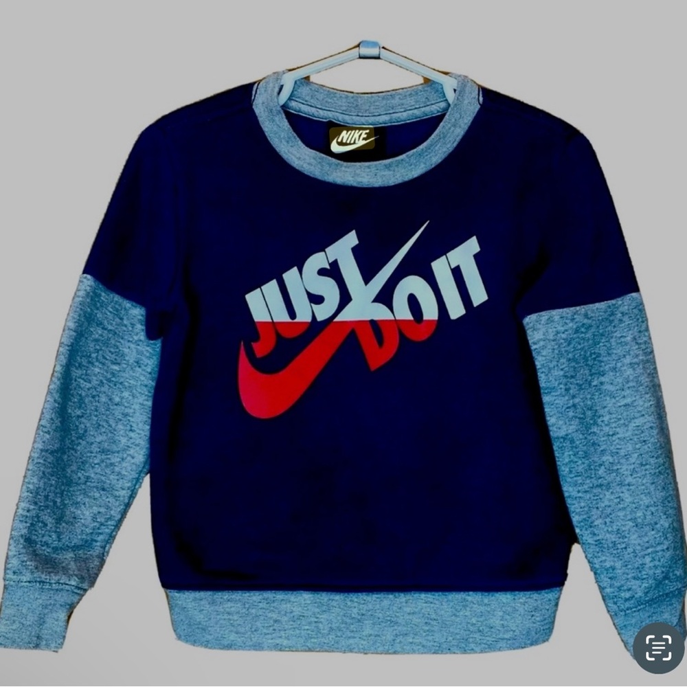 Nike Just Do It Sweatshirt - Navy and Gray